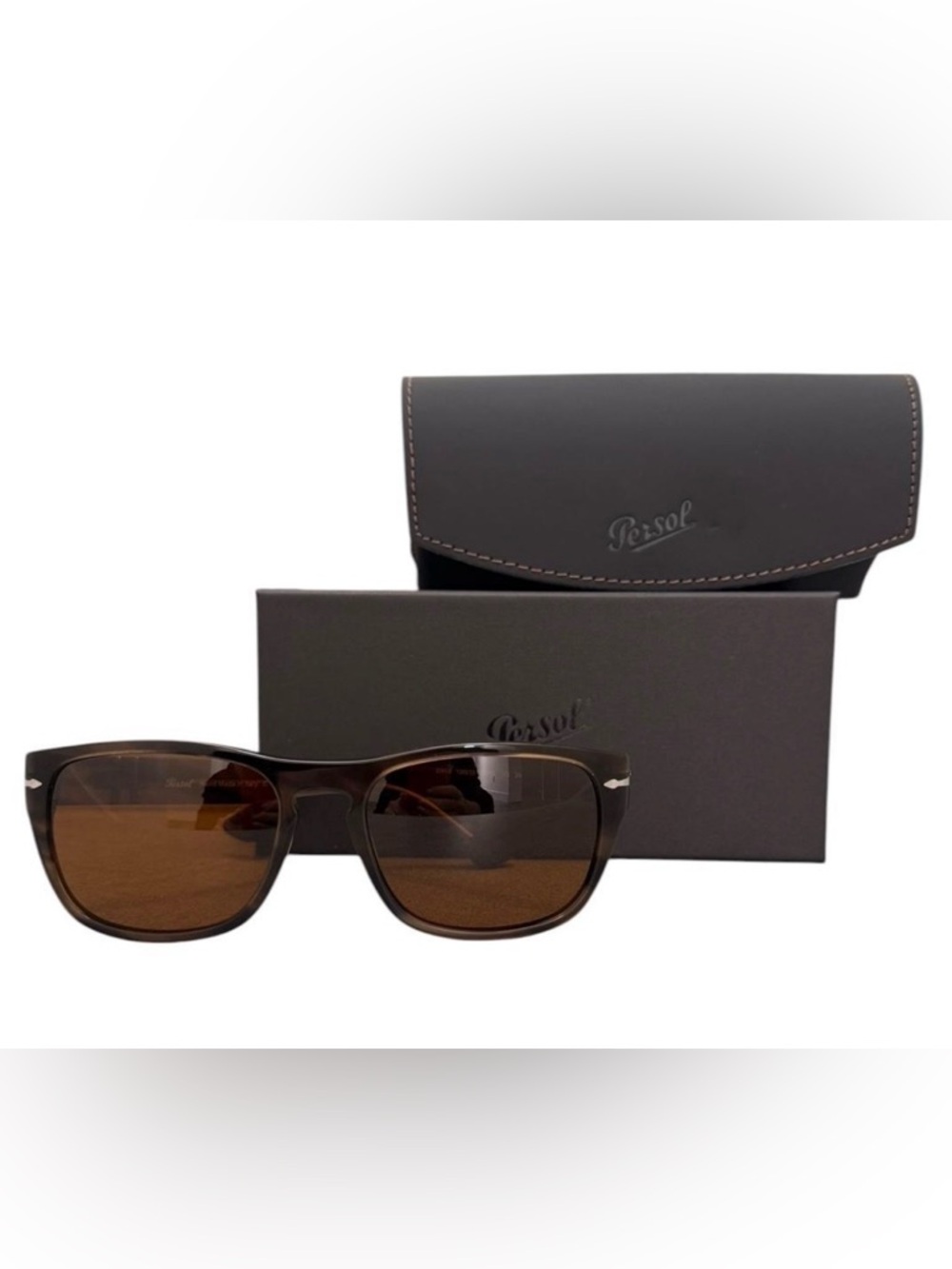 New! Persol OP03341S brown sunglasses with original case and box